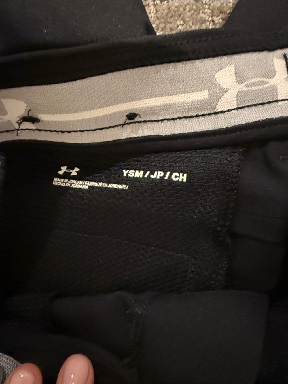 Under armour boys black shorts